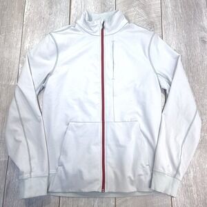 Lululemon Mens Performance PrePost Jacket Size Large Silver Lightweight Full Zip
